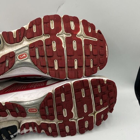 Nike Zoom Pegasus 28 Red/White Mens Size 8.5 Mesh Running Athletic Sneakers Shoe - Picture 10 of 12